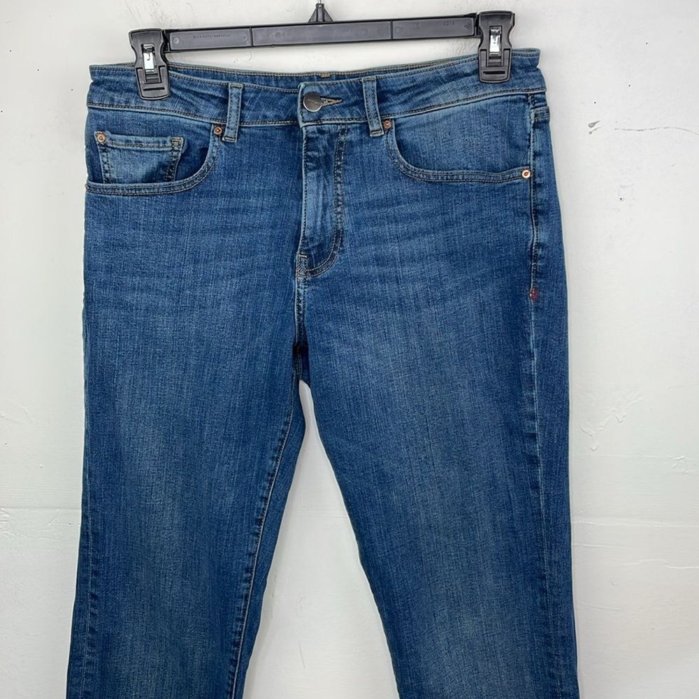 Warp + Weft ORD Chicago Straight Jeans Mens 32x34 Medium Wash Blue Stretch Denim - Picture 2 of 14